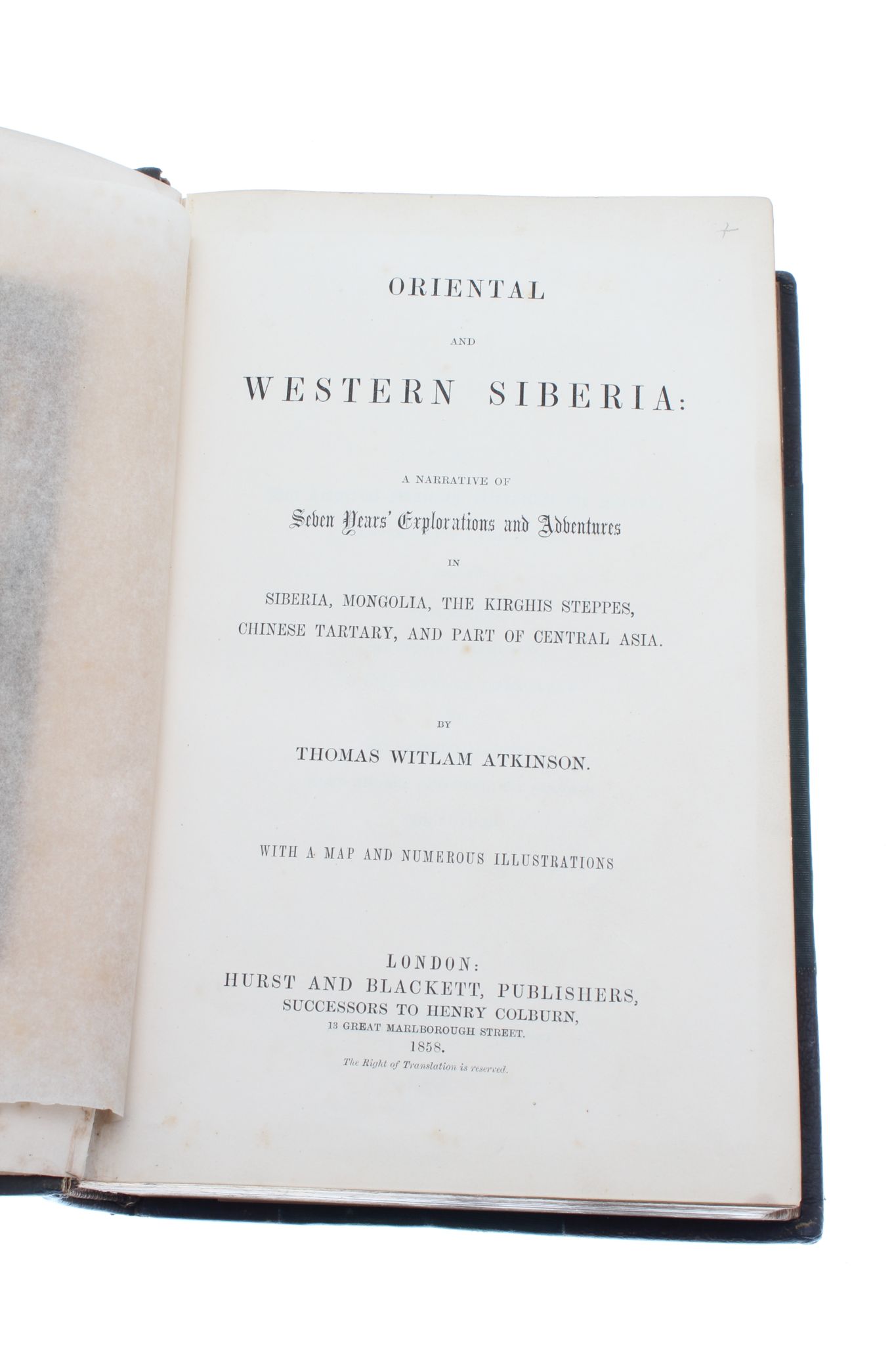 ATKINSON, Thomas Witlam (1799-1861).  Oriental and Western Siberia: A Narrative of Seven Years' - Image 3 of 4