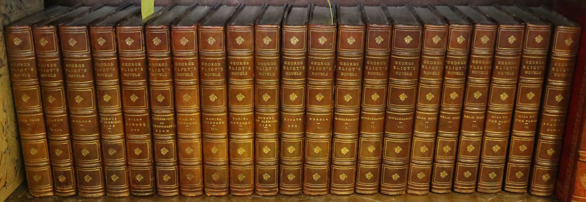 BINDINGS - George ELIOT (1819-80).  The Works. Edinburgh: William Blackwood, [n.d.]. 21 volumes, 8vo