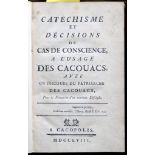 [GIRY DE VAUX, Odet-Joseph (1699-1761)].  Catechisme et Decisions de Cas de Conscience, a l' usage