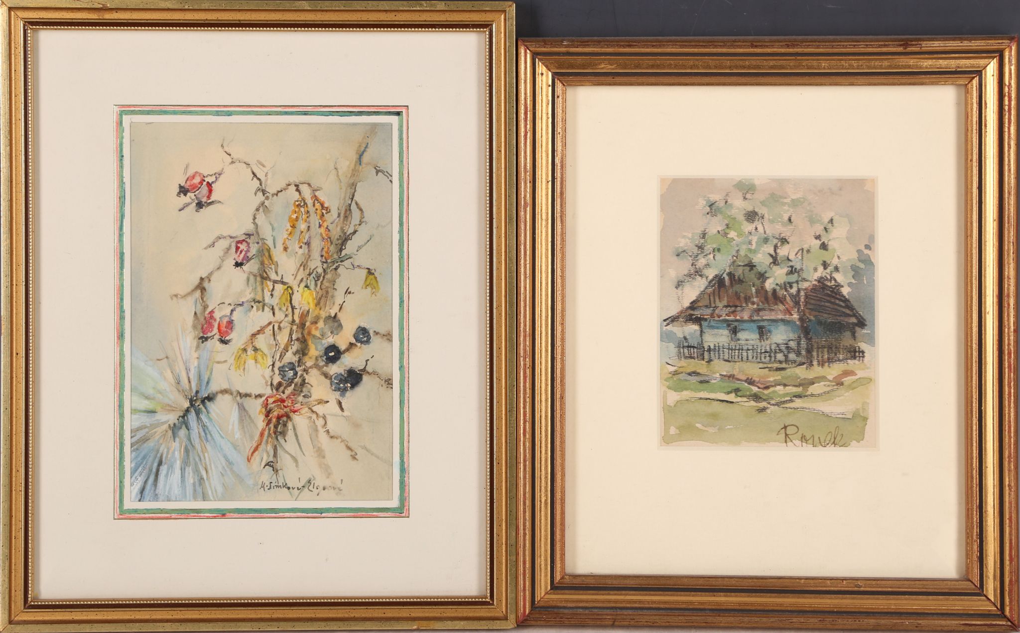 A mid 20th Century Romek Czechoslovakian School five watercolour studies, to include provincial town - Image 2 of 3