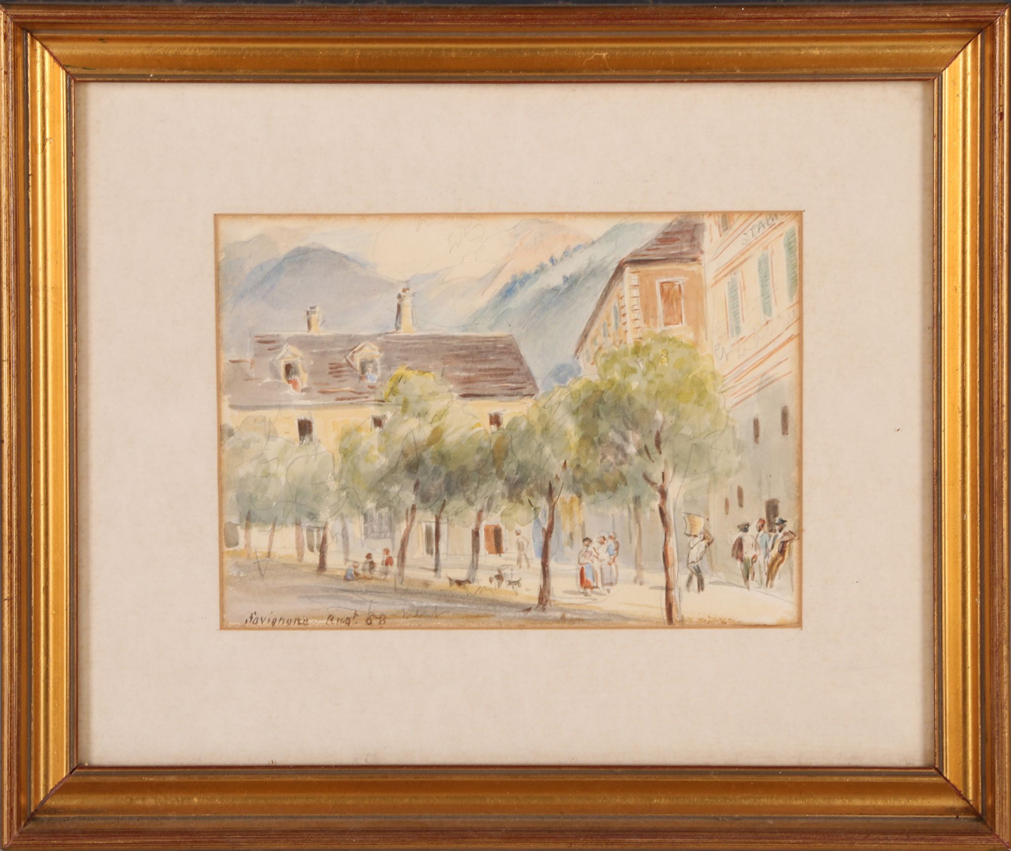 A mid 20th Century Romek Czechoslovakian School five watercolour studies, to include provincial town - Image 3 of 3