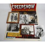 A quantity of signed photos and other items to include, a Creep Show poster  signed by Stephen King,
