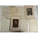A miscellaneous selection of signed letters, to include a letter from the Duke of Wellington,