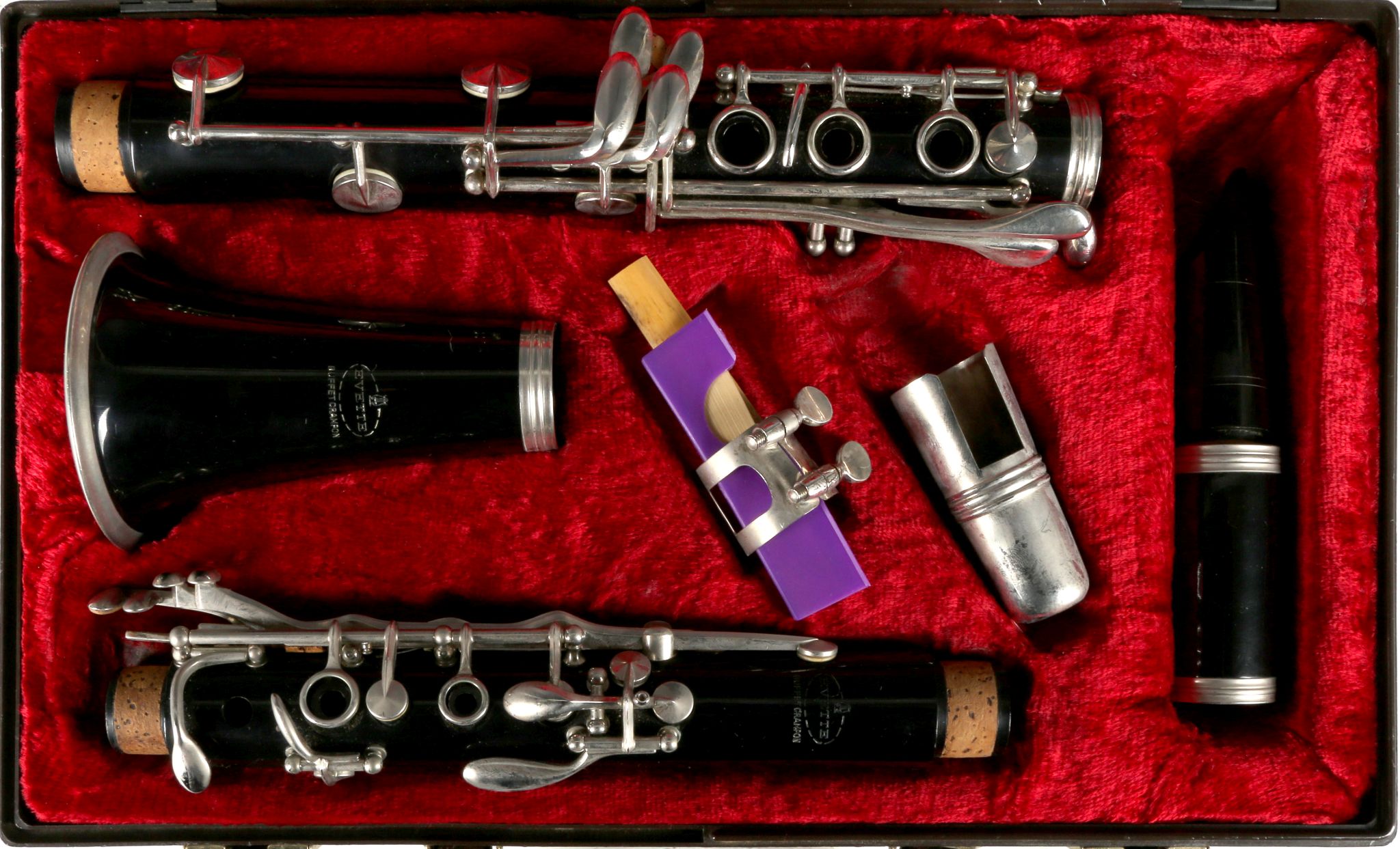 An Evette Buffet Crampon clarinet, cased.