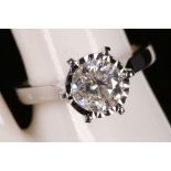 An 18ct white gold and diamond solitaire ring (dia. 1.26ct).