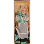 A Simon and Halbig bisque head girl doll, German 1900s, all original in box, made for Northern