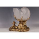 A decorative 19th Century gilt metal table ornament in Palais Royale style, modelled as a cherub and