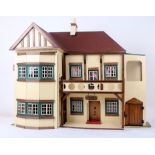 A large 1930s Hobbies House, large Tudor style house, 'Alexandra Lodge', with door onto balcony,