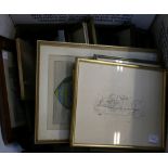 A large collection of 19th Century and later framed prints, various.