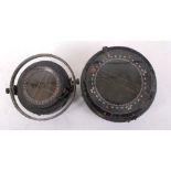 RAF WW2 aeroplane compass, type P11 as used in Spitfire and Hurricane planes, aperture approx. 9.2cm
