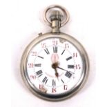 WW2 Monte Cassino war souvenir, pocket watch, Italian Pisa manufacture, enamel face with Roman and