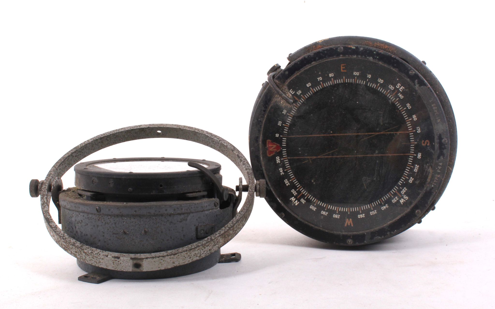 RAF WW2 aeroplane compass, type P11 as used in Spitfire and Hurricane planes, aperture approx. 9.2cm - Image 2 of 7