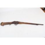 Martini-Henry rifle (1871-90), as used in the Boer War, external indicator, shortened walnut stock