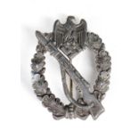 WW2 German 3rd Reich Infantry Assault badge, zinc, solid back.