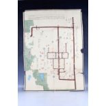 WW2 hand-drawn prisoner of war guard plan and camp layout Stalag 3a Luckenwalde Brandenburg, 52km