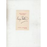 Music - autograph - Benjamin Britten, composer fine bold signature on a compliments slip from The