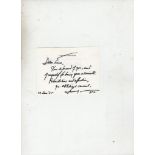 Autograph - Music - Leonard Bernstein, Autograph note signed 'Lenny' to the Greek harpsichordist