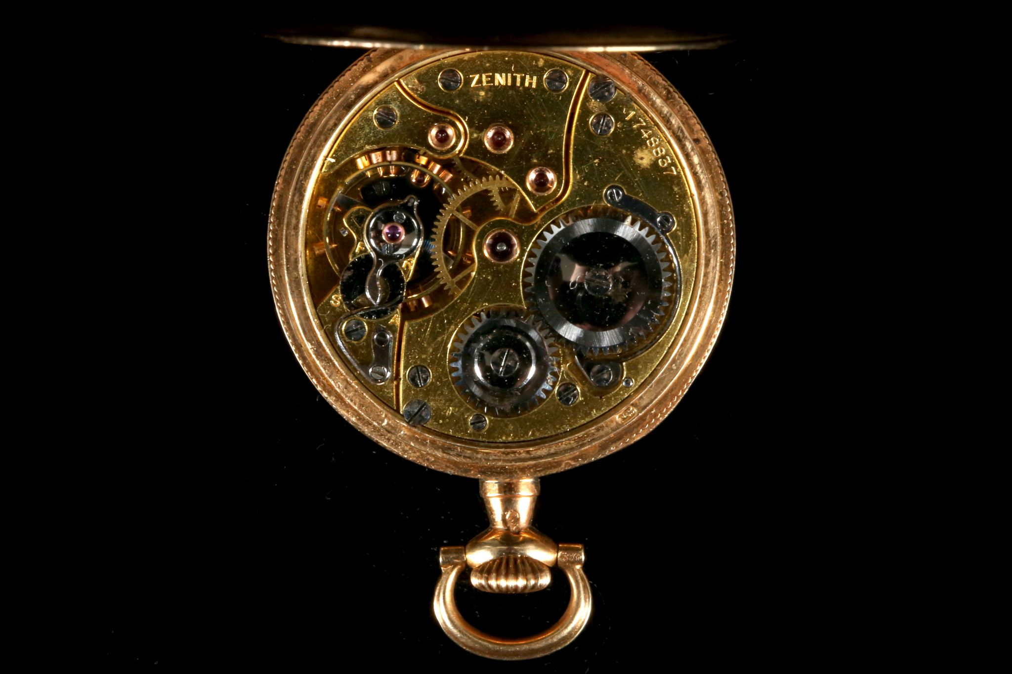 An early 20th Century 14k gold cased Zenith fob watch, with Arabic chapter dial, sub-seconds dial - Image 5 of 5