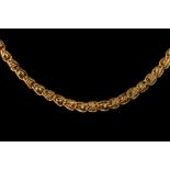 A 22ct gold fancy link necklace, with S-hook clasp.