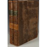 Two full leather bound volumes of the English and Portuguese language Dictionary by Anthony Vieyra