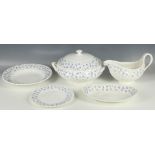 A Wedgwood table service in "Windrush pattern" comprising plates, tureens and sauce boat. (Qty)