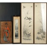 20th Century Chinese, a selection of works on silk and paper, all framed and mounted. (8)