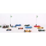 A good collection of early 1960s Scalextrics cars and sport cars. Sell two from CM34 set, two go