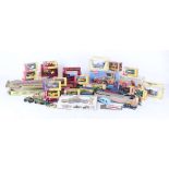 A quantity lot of boxed Matchbox cars, in good condition, including Models of Yesteryear and unboxed