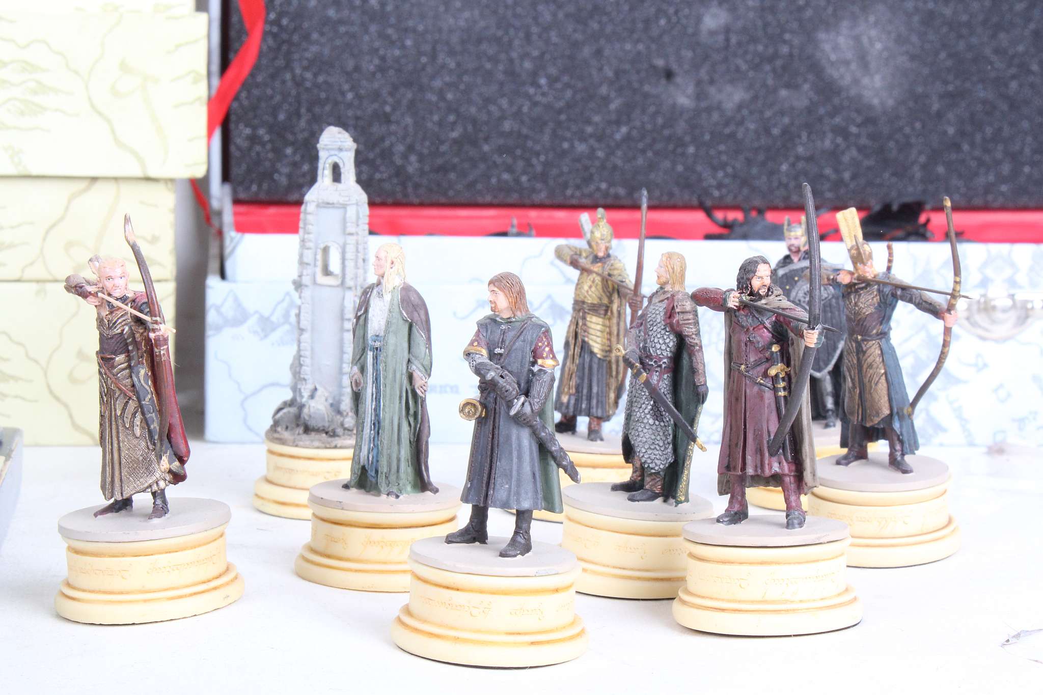 Three complete ‘Lord of the Rings’ Chess sets, by ©MMVI NLP, Inc., each set different (one set lacks - Image 8 of 8