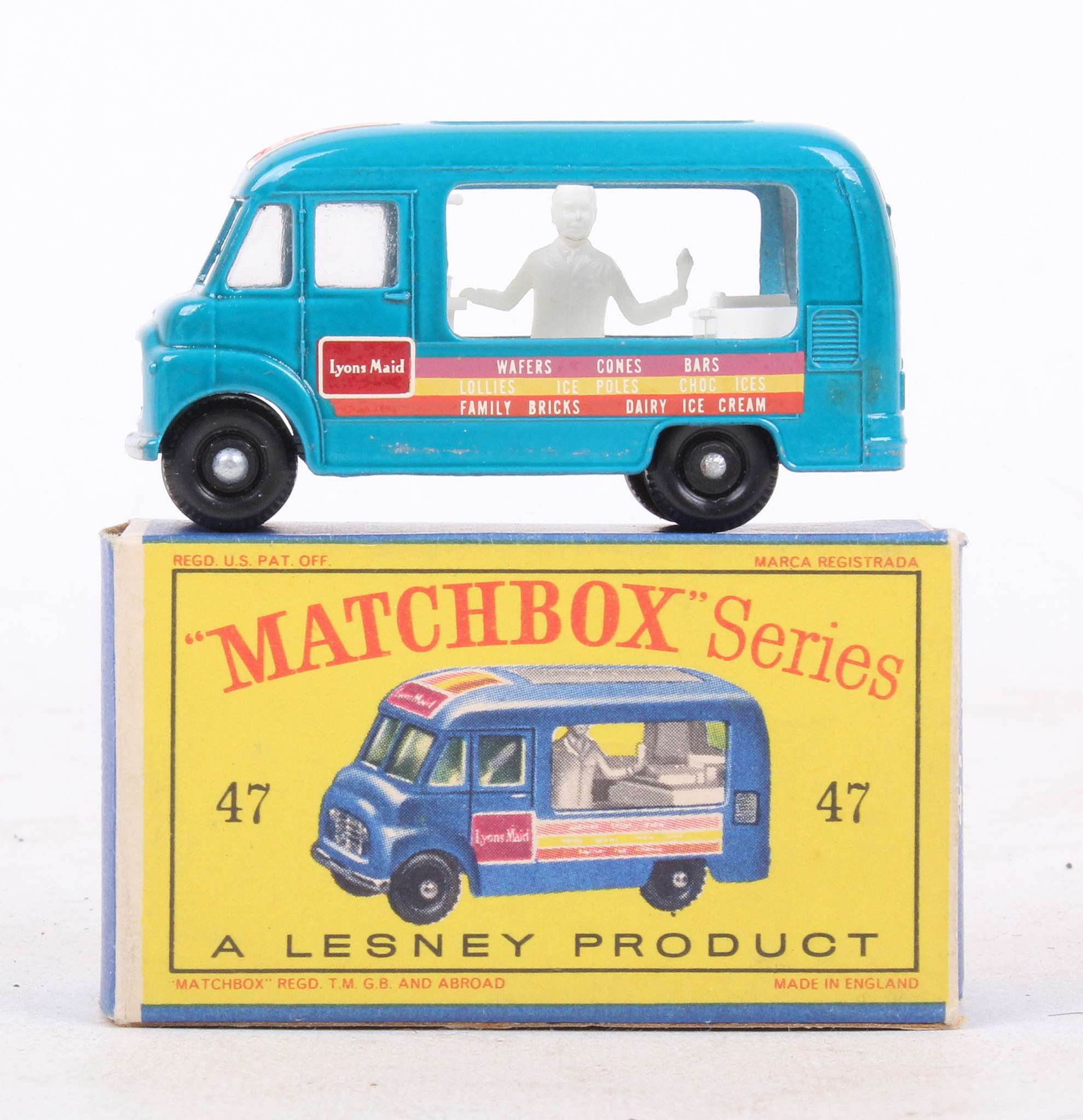 Matchbox series 47 Lyons Maid ice-cream mobile shop, (mint in box).