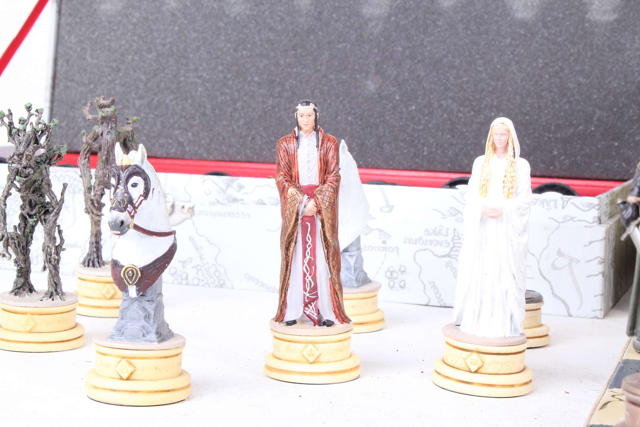 Three complete ‘Lord of the Rings’ Chess sets, by ©MMVI NLP, Inc., each set different (one set lacks - Image 7 of 8