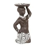 A 1940's Marianne Starck for Michael Anderson & Sons, black and white African female semi-nude