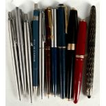 Parker Duofold fountain pen, Parker 17, Sheaffer fountain pen and other biros, etc. (11)