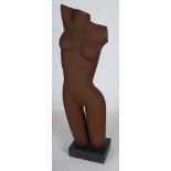 Mel Fraser (British, 20th Century), 'Young Torso II', 2010, sandstone sculpture with red finish,
