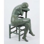 Sergio Unia (Italian, born 1943), 'untitled', circa 2009, bronze seated nude, signed and numbered