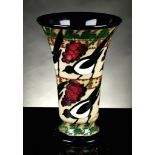 Kerry Goodwin for Moorcroft Pottery, a 'Magpie' pattern vase, marked under, (23cm high).