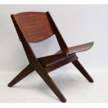 Ernest Race for Race Furniture Ltd., a rare Cormorant Chair, laminated ply seat and back on