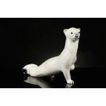 A Lenci porcelain figurine, in the form of a stoat, first half of the 20th Century, marked under, (