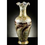 Eliza Simmance for Doulton Lambeth, an early 20th Century stoneware baluster vase with painted and