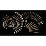 Georg Jensen 'Bernadotte' cutlery, consisting of 12 dinner forks, 8 dinner knives, 8 luncheon