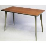 Ernest Race for Race Furniture Ltd., a BA Dining Table, 1940s, walnut top on cast aluminium legs, (