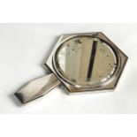 Luc Lanel for Christofle, a silver plated hand mirror, 1934, stamped O. Gallia, (21.5cm long). Note: