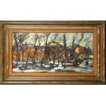 Llewellyn Petley-Jones, an oil on canvas, 'The Vale of Heath, Hampstead', signed and dated '59,