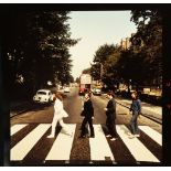 Ian MacMillan, two versions of the Beatles, Abbey Road iconic zebra crossing (colour print), a