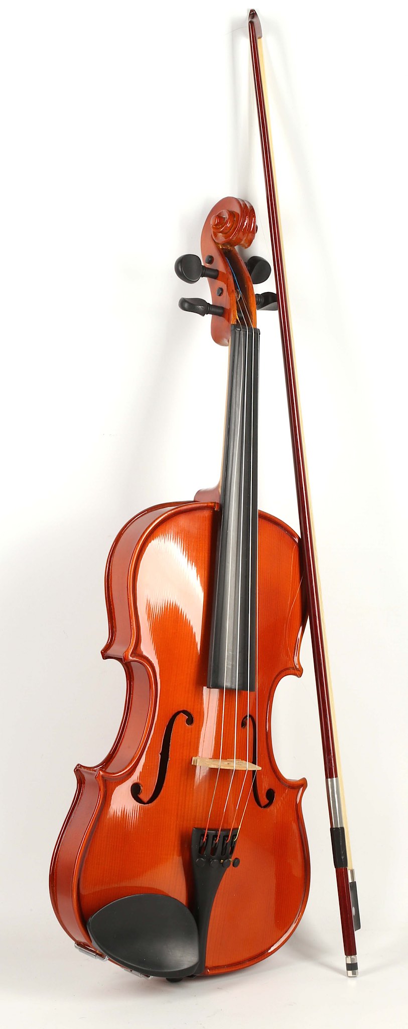 A Roling's full sized violin, cased with bow and extra strings