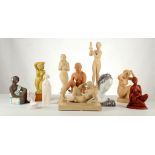 A collection of early 20th Century and later continental and Scandinavian figurines, consisting