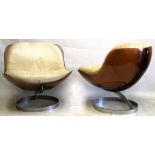 Boris Tabacoff for Mobilier Modulaire Moderne (M.M.M), a pair of 1970s 'Sphere' lounge chairs,
