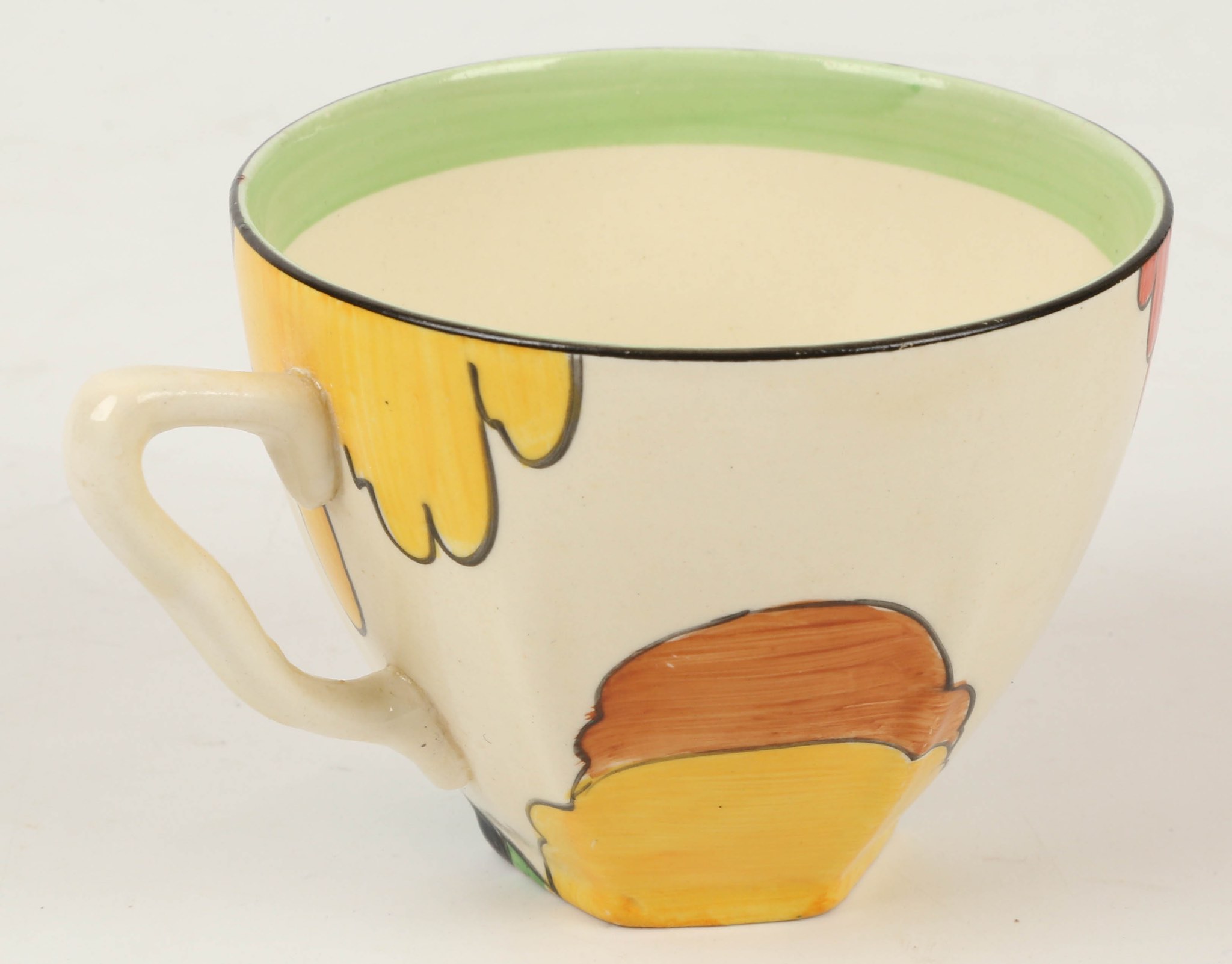 A Clarice Cliff Bizarre 'Rhodanthe' charger, painted in colours, (25.5cm diameter). - Image 3 of 3