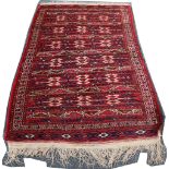 Turkoman Yamout rug, mid 20th Century, 2.00m x 1.28m Condition Rating B/C