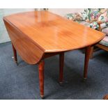 Turn of the century, mahogany dining, six turned legs, extending mechanism, 460 x 150cms +